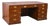 1970s Baker Furniture Co. Campaign Style Burl Walnut Executive Desk For Sale