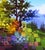 A Colorful Afternoon by Michelle Condrat | Oil on Board Mountain Landscape For Sale - Image 4 of 8
