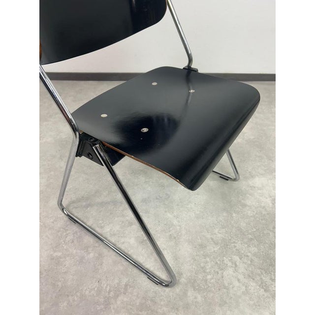 Mid-Century Modern No. 614/3 Dining Chairs attributed to Klaus Franck for Wilkhahn, 1970s, Set of 4 For Sale - Image 10 of 14