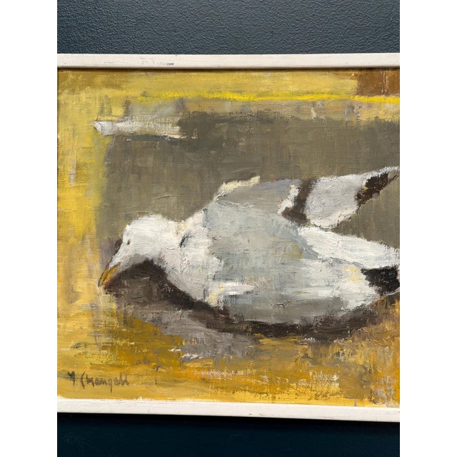 Mid-Century Modern Ingeborg Stragnell, Seagull, 1960s, Oil Painting on Canvas, Framed For Sale - Image 3 of 18