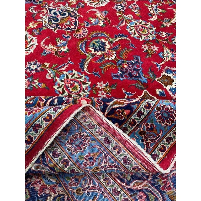 1960s 10x13 1960sPersian Kashan Area Rug - 100688 For Sale - Image 5 of 13