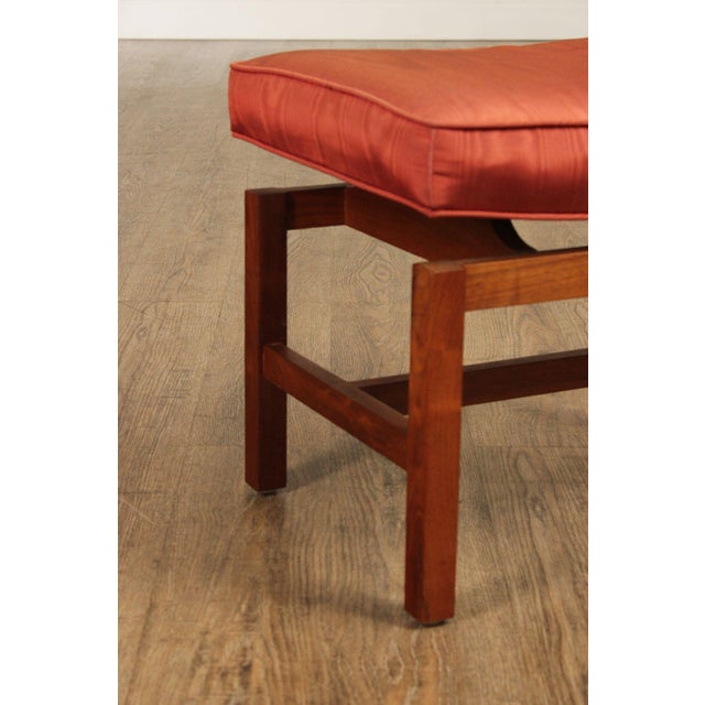 Jens Risom Mid Century Modern Pair Of Walnut Stools For Sale - Image 9 of 12
