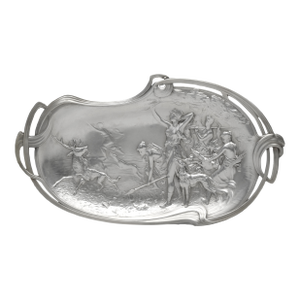 WMF Art Nouveau Silverplate Wall Tray – Diana the Huntress With Stag & Hounds, c.1905–1915