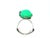 Green 1950s 18k White Gold German Chrysoprase & Diamond Ring Size 7.75 For Sale - Image 8 of 10