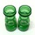 Vintage Curvaceous Green Glass Vases, Made in Italy - A Pair For Sale In Miami - Image 6 of 7