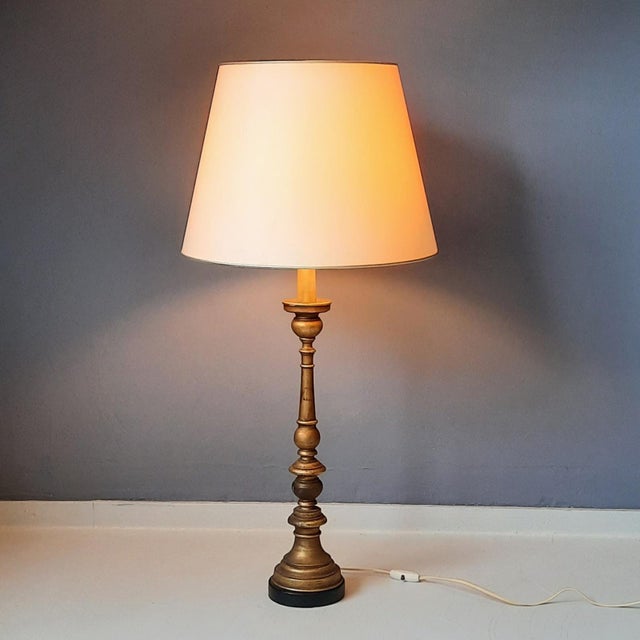 Florentine Wooden Table Lamp, 1960s For Sale - Image 9 of 9