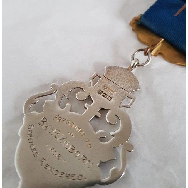 George VI Sterling Silver Masonic Buffalo Medallion, 1937 For Sale - Image 4 of 11