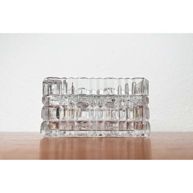 Mid-Century Modern Crystal Glass Stacking Ashtray and Box from Julia, Poland, 1960s, Set of 2 For Sale - Image 6 of 18