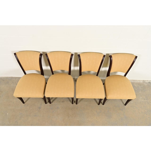 1990s Barbara Barry for Baker Furniture Modern Regency Mahogany Dining Chairs, Set of Four For Sale - Image 5 of 13