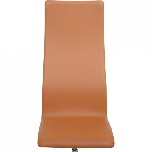 Arne Jacobsen tall Oxford office chair with a 2010s base, reupholstered in cognac Nevada anilin leather. The chair is in...