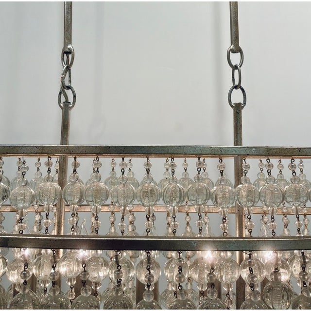 Currey & Company Currey & Company Art Deco Style Rainhill Chandelier For Sale - Image 4 of 6
