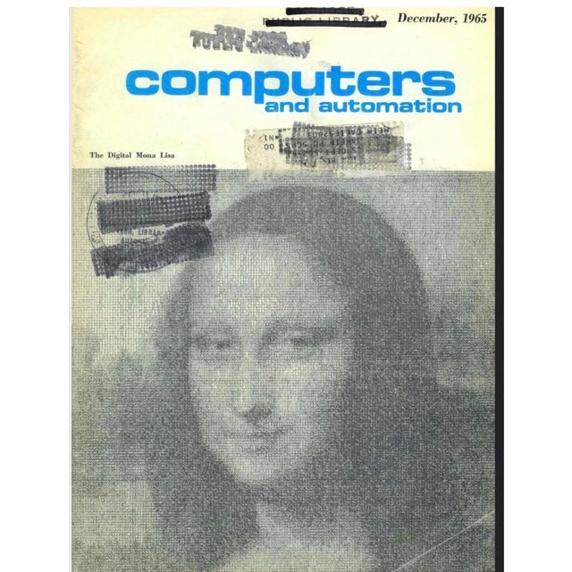 1960s Rare! Mona Lisa Displayed in Computer Histoty Museum, and Museum of Digital Art. Mona by the Numbers by H.Philip Peterson, October 24, 1965 For Sale - Image 5 of 9