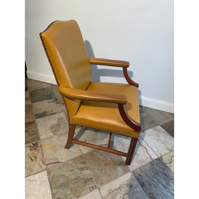 1950s The Taylor Chair Co Mustard Yellow Leather Office Chair Chairish