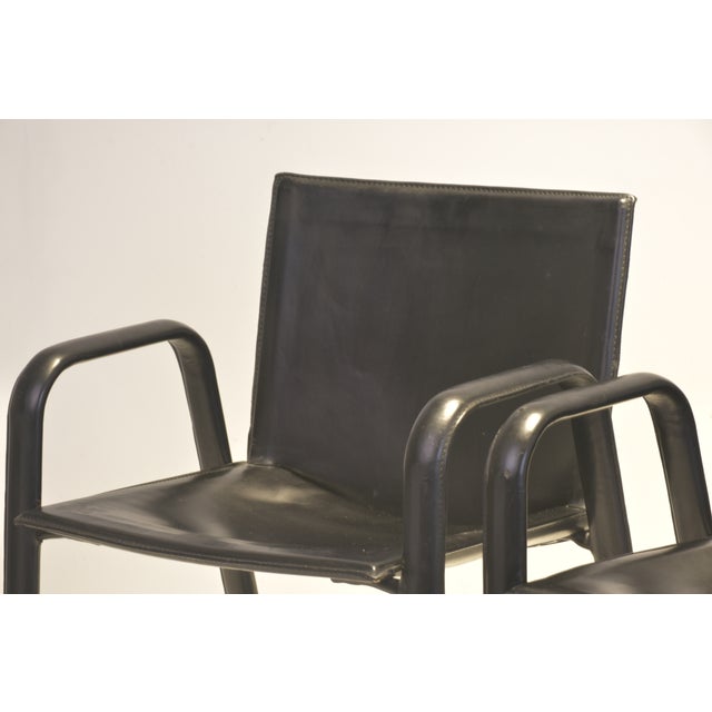 Armchairs in Black Leather from Poltrona Frau, 1980s, Set of 2 For Sale - Image 13 of 15