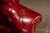 Vintage Leather Chesterfield Wingback Chair With Ottoman in Red by Ethan Allen For Sale - Image 9 of 13