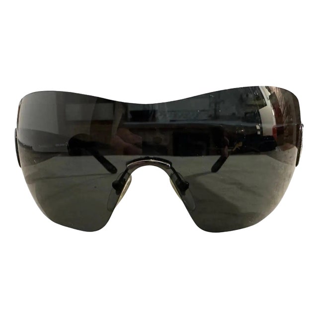 1990s Vintage Oversized Mask Sunglasses by Salvatore Ferragamo For Sale