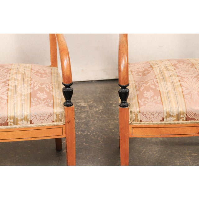 Pair of Mid 19th Century Danish Birch Armchairs For Sale - Image 10 of 13
