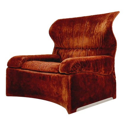 Italian Space Age Lounge Chair by Giovanni Offerdi for Saporiti, 1970s For Sale
