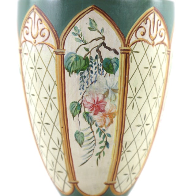 Wood Early 20th Century Vintage Trophy Lamp on Faux Marble Base For Sale - Image 7 of 10