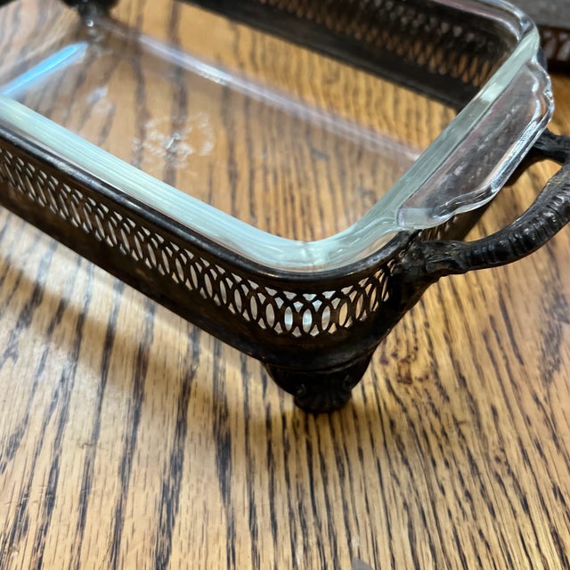 1960s Silverplate Tray & Serving Dish Set- 2 Pieces For Sale In Atlanta - Image 6 of 8