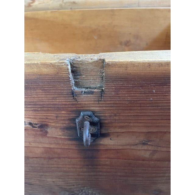 Antique Chest in Thick Pine Wood, 1870 For Sale - Image 12 of 13