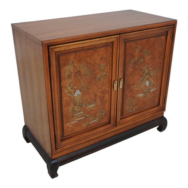 Henry Link Chinoiserie Modernist 2 Door Server Cabinet For Sale