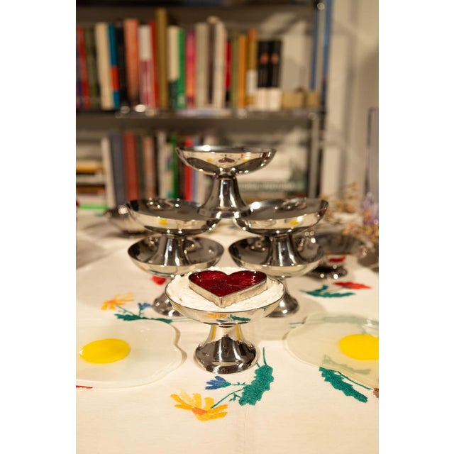 Silver Vintage French Dessert Coupes #3- Set of 6 For Sale - Image 8 of 9