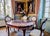 Antique Early 20th Century Louis XVI French Château Dining Room Set in Mahogany Inlaid and Walnut, Set of 5 For Sale - Image 9 of 17