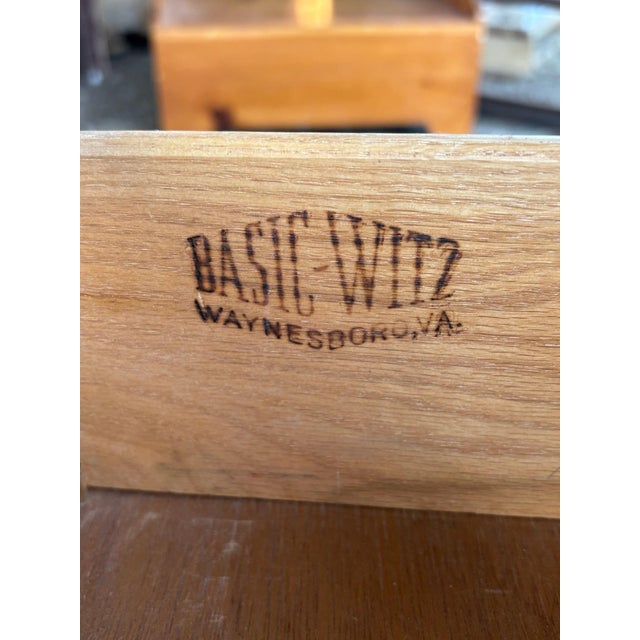 Vintage BasicWitz Duncan Phyfe inspired two drawer dresser or nightstand . Mid century modern piece. Slight damage on...