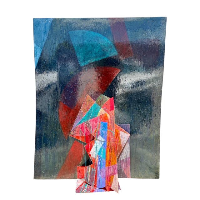 Tom Holland, Very Large Constructed Abstract Mixed Media Painting Wall Sculpture Tom Holland, 1981 For Sale - Image 11 of 18