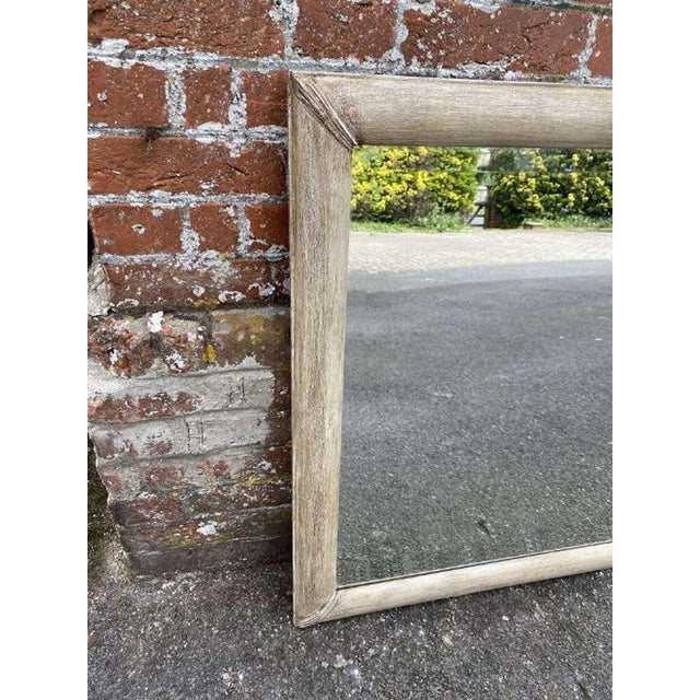 Large Antique 19th Century French Carved Wood & Gesso Paint Mirror For Sale - Image 3 of 8