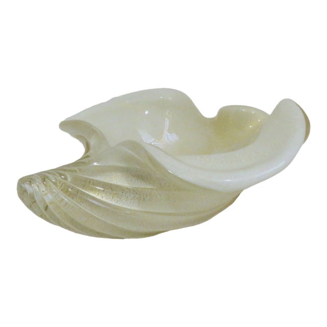 Vintage Barbini Conch Glass Bowl For Sale