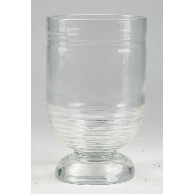 Italian Art Deco Hand Worked Glass Vase, 1940 For Sale - Image 6 of 9