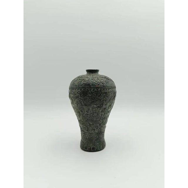 Antique Chinese Bronze Vase For Sale - Image 3 of 13