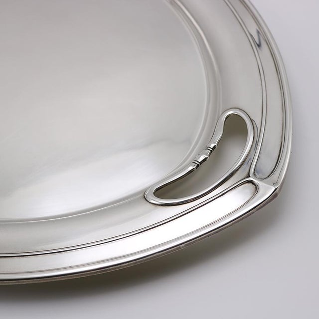 Art Nouveau Period Sterling Silver Tray England 1893 For Sale - Image 13 of 18