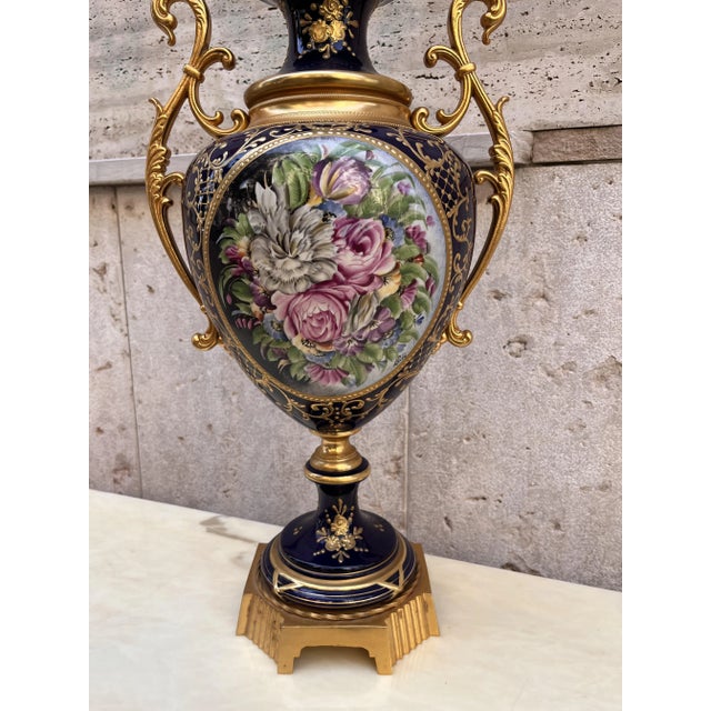 Poutish Blue Hand Decorated Ceramic, 1890s For Sale - Image 5 of 9