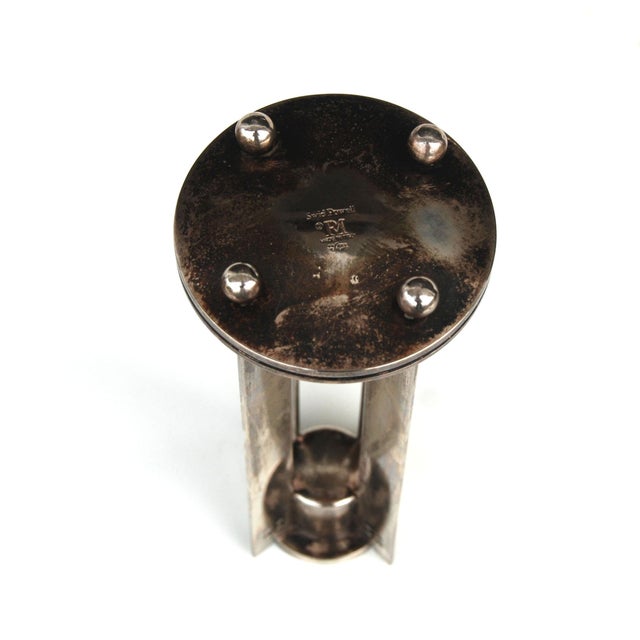 1980s 1980s Silver Candle Holder by Richard Meier for Swid Powell For Sale - Image 5 of 8