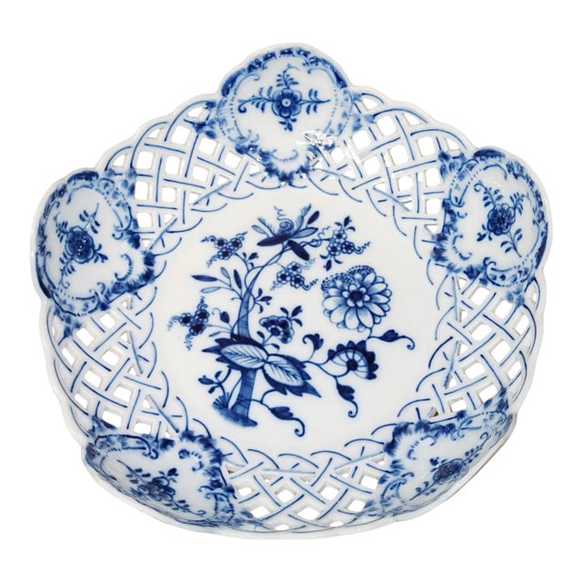 19th Century Meissen Pentafoil Bowl For Sale
