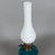 Green Florentine Porcelain Table Lamp with Opaline Glass For Sale - Image 5 of 12