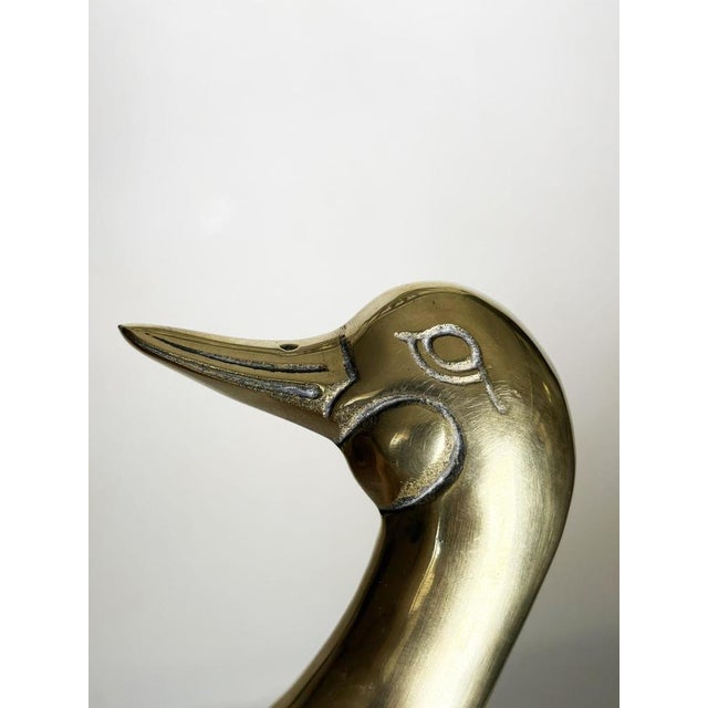 Bookends in the Shape of a Gilded Brass Duck Sculpture, France, 1970s, Set of 2 For Sale - Image 6 of 12