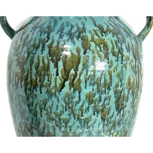 American Zanesville Stoneware Co. Neptune Floor Vase c. 1920 Rare For Sale - Image 3 of 10