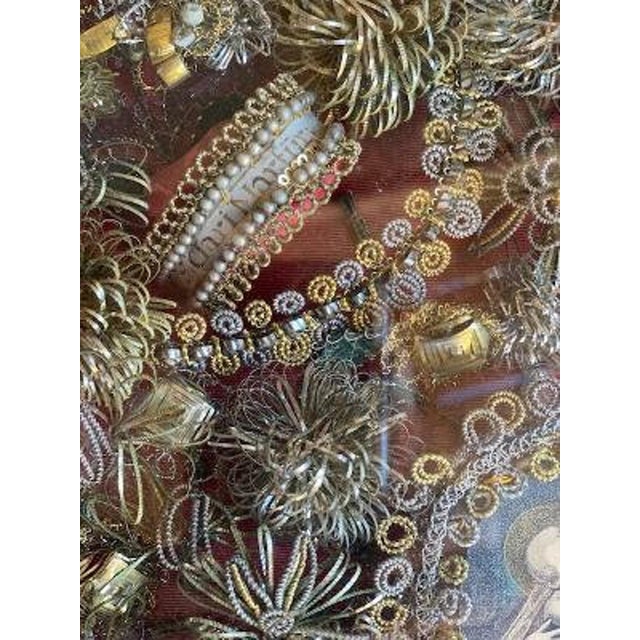 Silver and gold filigree work is amazing in the German/Austrian reliquaries. Four saints are named in this piece, all...
