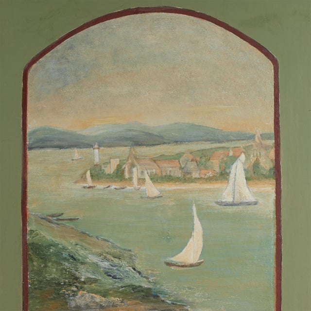 Pair of Italian Painted Panels With Sailboats For Sale - Image 14 of 18
