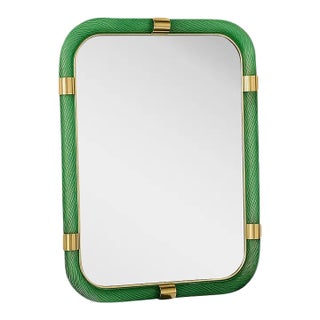 Traditional Torciglione Rectangular Glass Wall Mirror – Elegant Italian Décor For Sale