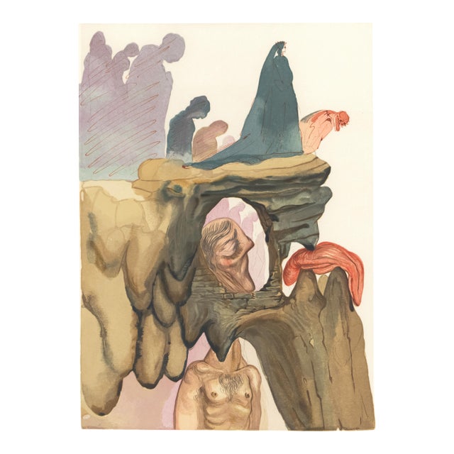 Original engraving from Salvador Dalí’s "The Divine Comedy" published by Editions d’Art Les Heures Claires, Paris, in...