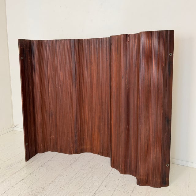 Mid-Century Modern French Folding Wood Room Divider by Baumann Fils & Cie, 1952 For Sale - Image 6 of 9