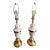 Mid 20th Century Marble and Brass Lamps - a Pair For Sale