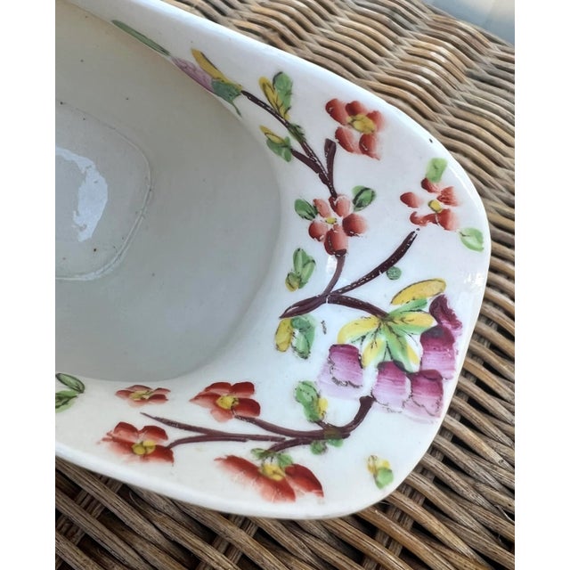 Shabby Chic English 19th Century Chinoiserie Hand Painted Porcelain Creamer Pitcher For Sale - Image 3 of 9