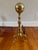Vintage Brass Cannonball Andirons with 4-Piece Fireplace Tool Set and Howes-Marked Stand, Made in USA Description A...
