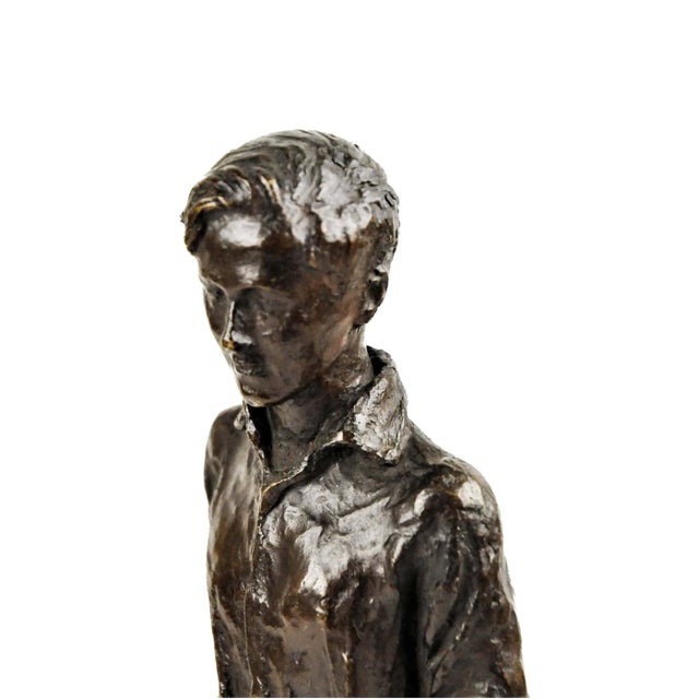 Art Deco Italian Art Deco, Equestrian Groom, Patinated Bronze Sculpture, 1920s For Sale - Image 3 of 6